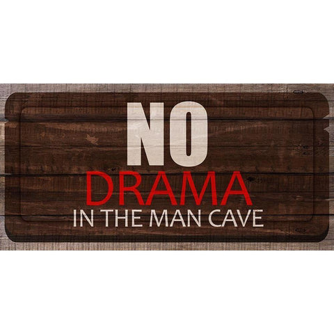 No Drama White Modern Wood Framed Art Print by Kimberly, Allen