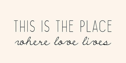 Where Love Lives White Modern Wood Framed Art Print with Double Matting by Kimberly, Allen