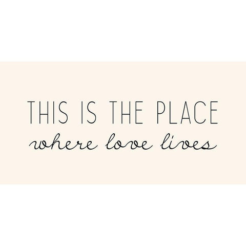 Where Love Lives White Modern Wood Framed Art Print by Kimberly, Allen