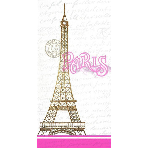 I Love Paris 1 White Modern Wood Framed Art Print by Allen, Kimberly