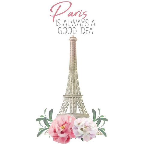 Always Paris 1 White Modern Wood Framed Art Print by Allen, Kimberly