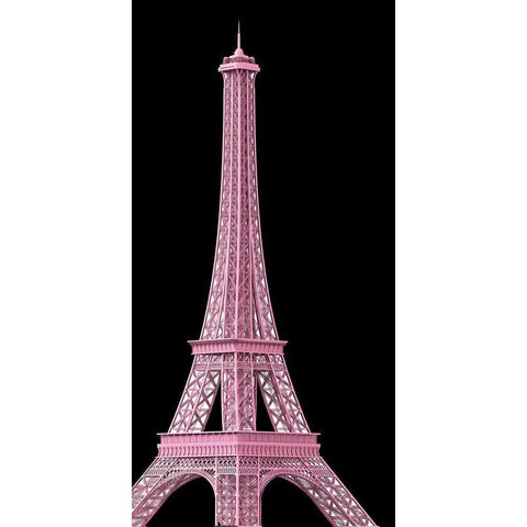 Pink Paris 1 White Modern Wood Framed Art Print by Allen, Kimberly