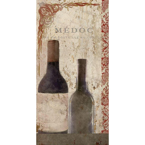 Vintage Wine White Modern Wood Framed Art Print by Allen, Kimberly