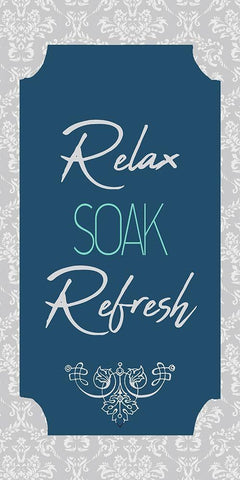 Relax 1 White Modern Wood Framed Art Print with Double Matting by Allen, Kimberly