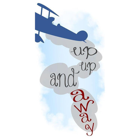 Up Up 1 Black Modern Wood Framed Art Print with Double Matting by Allen, Kimberly