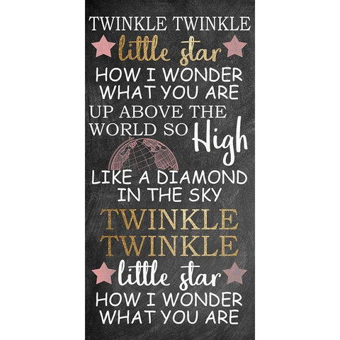 Twinkle 1 Black Modern Wood Framed Art Print with Double Matting by Allen, Kimberly