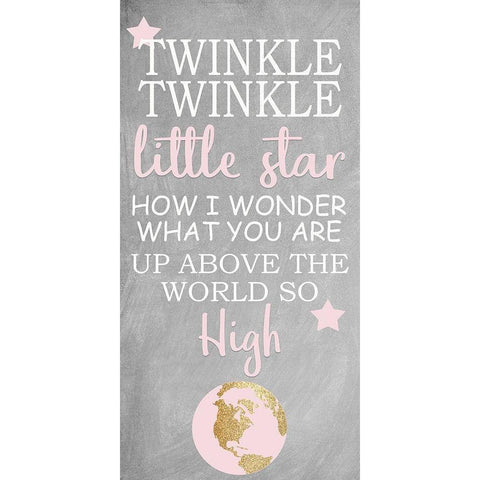 Twinkle Twinkle 1 V2 Black Modern Wood Framed Art Print with Double Matting by Allen, Kimberly