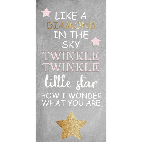 Twinkle Twinkle 6 V2 White Modern Wood Framed Art Print by Allen, Kimberly