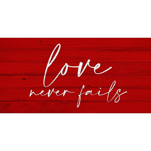 Love Never Fails Black Modern Wood Framed Art Print with Double Matting by Allen, Kimberly