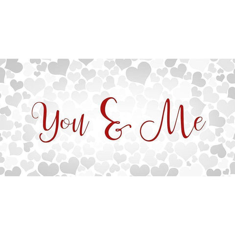 You and Me White Modern Wood Framed Art Print by Allen, Kimberly