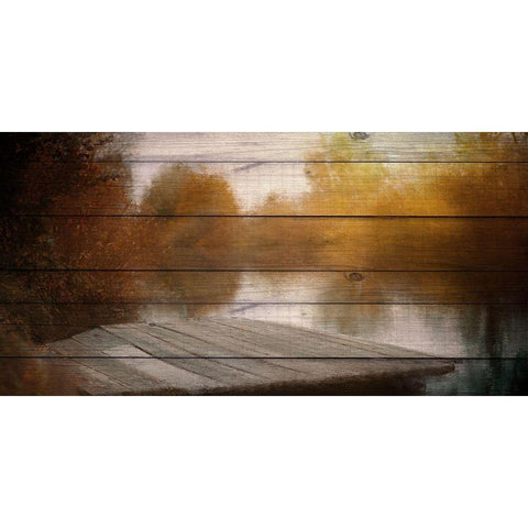 Lake View Wood Black Modern Wood Framed Art Print by Allen, Kimberly
