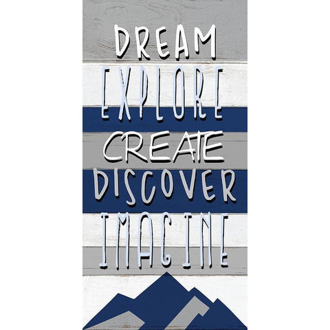 Dream Explore Black Modern Wood Framed Art Print with Double Matting by Allen, Kimberly