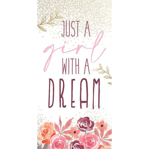 Just a Girl 1 V2 Black Modern Wood Framed Art Print by Allen, Kimberly