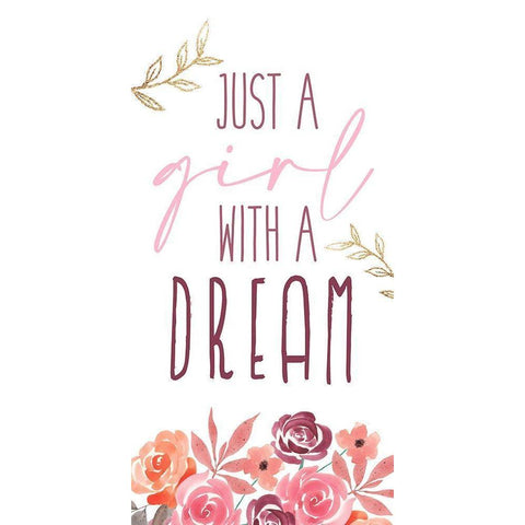 Just a Girl 1 Black Modern Wood Framed Art Print with Double Matting by Allen, Kimberly