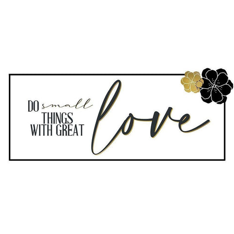 Do Small Things Black Modern Wood Framed Art Print by Allen, Kimberly