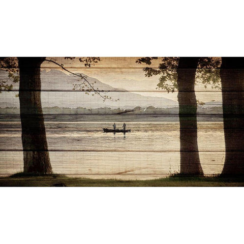 Out Fishing Black Modern Wood Framed Art Print by Allen, Kimberly