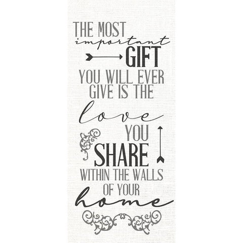 The Most Important Gift Black Modern Wood Framed Art Print by Allen, Kimberly