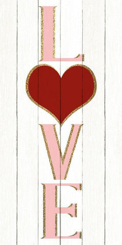 Love White Modern Wood Framed Art Print with Double Matting by Allen, Kimberly