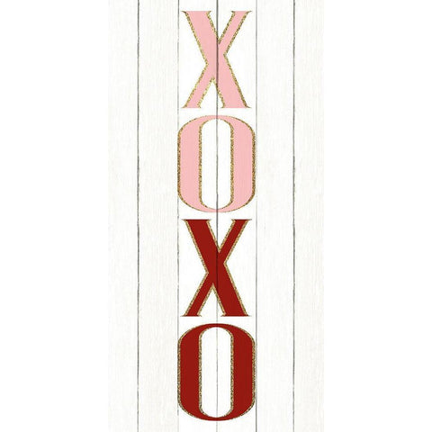 XOXO White Modern Wood Framed Art Print by Allen, Kimberly