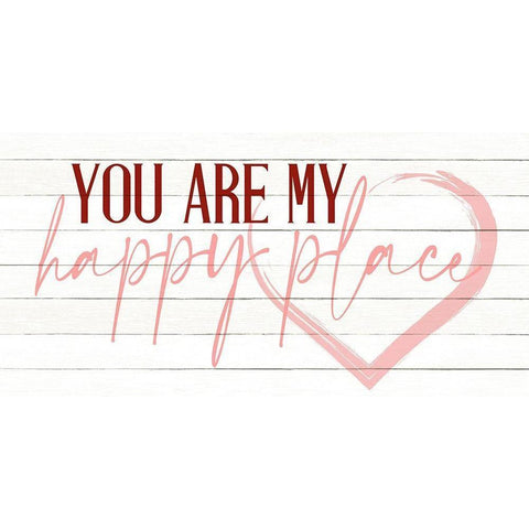 Happy Place Black Modern Wood Framed Art Print by Allen, Kimberly