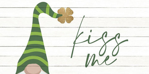 Kiss Me Black Ornate Wood Framed Art Print with Double Matting by Allen, Kimberly