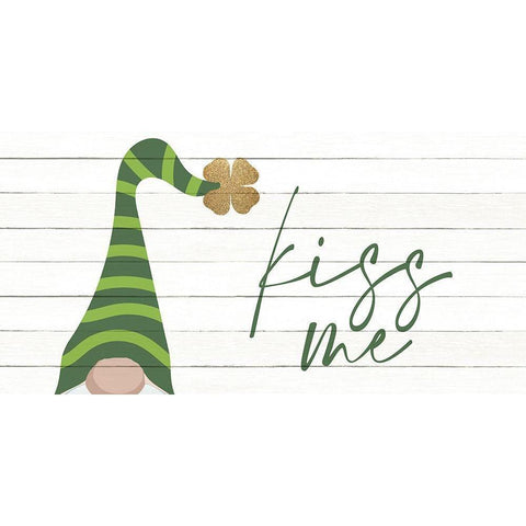 Kiss Me Black Modern Wood Framed Art Print with Double Matting by Allen, Kimberly