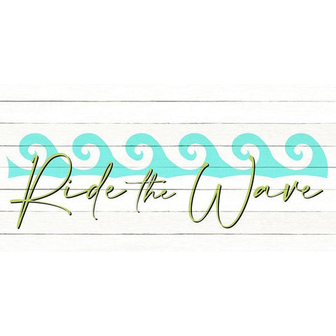 Ride the Wave Black Modern Wood Framed Art Print with Double Matting by Allen, Kimberly