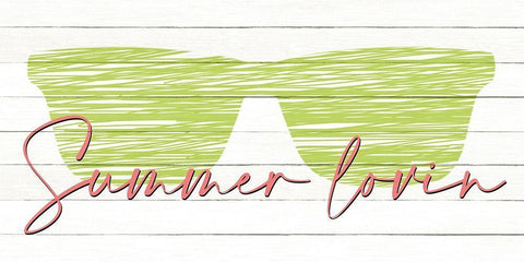 Lovin White Modern Wood Framed Art Print with Double Matting by Allen, Kimberly