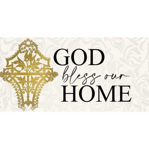Bless our Home Black Modern Wood Framed Art Print with Double Matting by Allen, Kimberly
