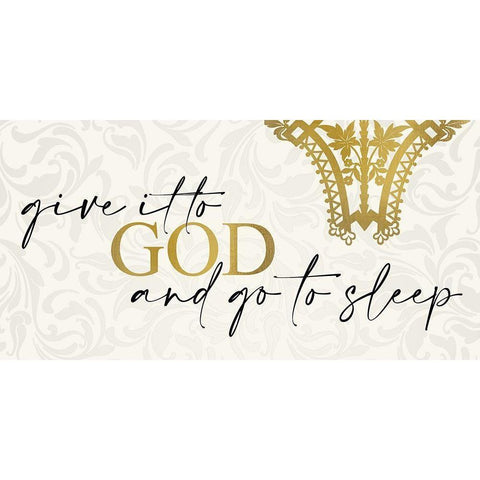 Give it to God Black Modern Wood Framed Art Print with Double Matting by Allen, Kimberly