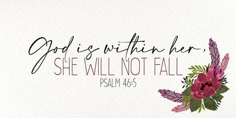 She Will Not Fall Black Ornate Wood Framed Art Print with Double Matting by Allen, Kimberly