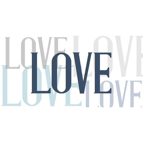 LOVE Black Modern Wood Framed Art Print by Allen, Kimberly