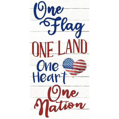 One Flag Gold Ornate Wood Framed Art Print with Double Matting by Allen, Kimberly