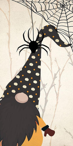 Halloween Gnomes 4 White Modern Wood Framed Art Print with Double Matting by Allen, Kimberly