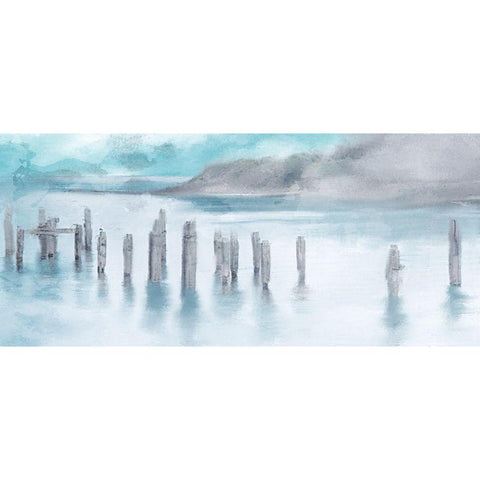 Broken Pier Black Modern Wood Framed Art Print with Double Matting by Allen, Kimberly