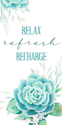 Recharge 1 White Modern Wood Framed Art Print with Double Matting by Allen, Kimberly