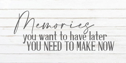 Memories v1 White Modern Wood Framed Art Print with Double Matting by Allen, Kimberly