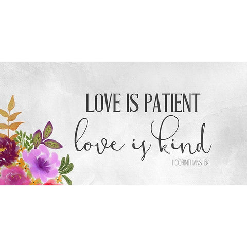 Love Is Black Modern Wood Framed Art Print with Double Matting by Allen, Kimberly