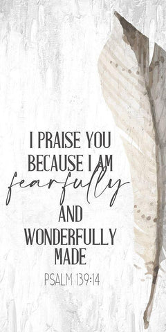 I Praise White Modern Wood Framed Art Print with Double Matting by Allen, Kimberly