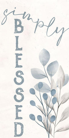 Simply Blessed Floral 1 Black Ornate Wood Framed Art Print with Double Matting by Allen, Kimberly