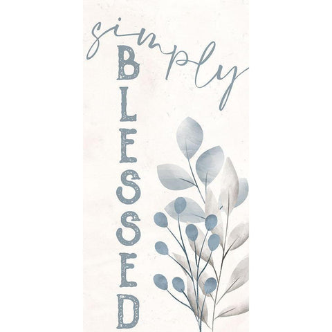 Simply Blessed Floral 1 Gold Ornate Wood Framed Art Print with Double Matting by Allen, Kimberly