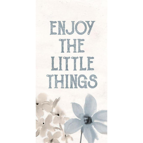 Spring Blue 3 Black Modern Wood Framed Art Print with Double Matting by Allen, Kimberly