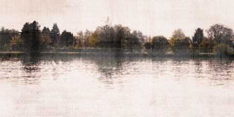 Serenity Lake Black Ornate Wood Framed Art Print with Double Matting by Allen, Kimberly