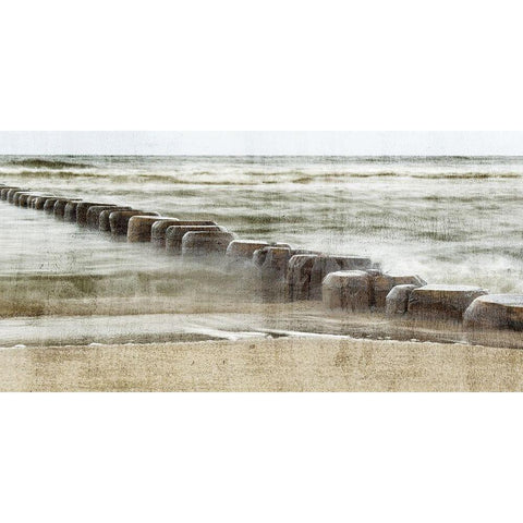 Waterbreak Black Modern Wood Framed Art Print by Allen, Kimberly