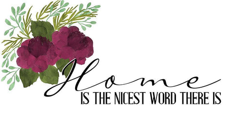 Home Is the Nicest White Modern Wood Framed Art Print with Double Matting by Allen, Kimberly