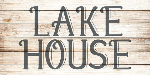 Lake House 4 White Modern Wood Framed Art Print with Double Matting by Allen, Kimberly