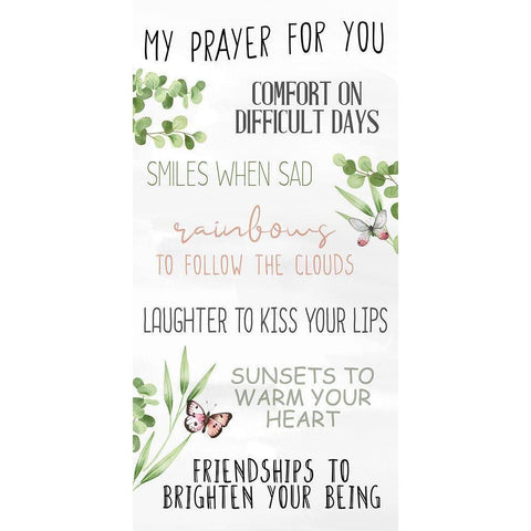 My Prayer 1 Black Modern Wood Framed Art Print with Double Matting by Allen, Kimberly