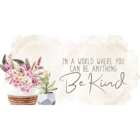 Be Kind Black Modern Wood Framed Art Print by Allen, Kimberly