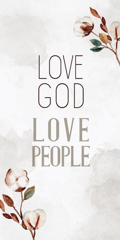 Love God Black Ornate Wood Framed Art Print with Double Matting by Allen, Kimberly