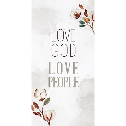 Love God White Modern Wood Framed Art Print by Allen, Kimberly